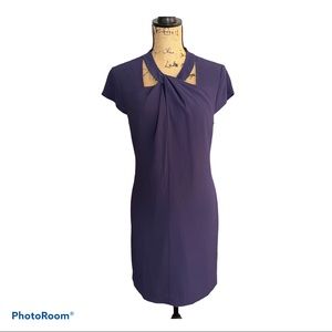 CeCe Dress Blue Crepe Shift Size 10